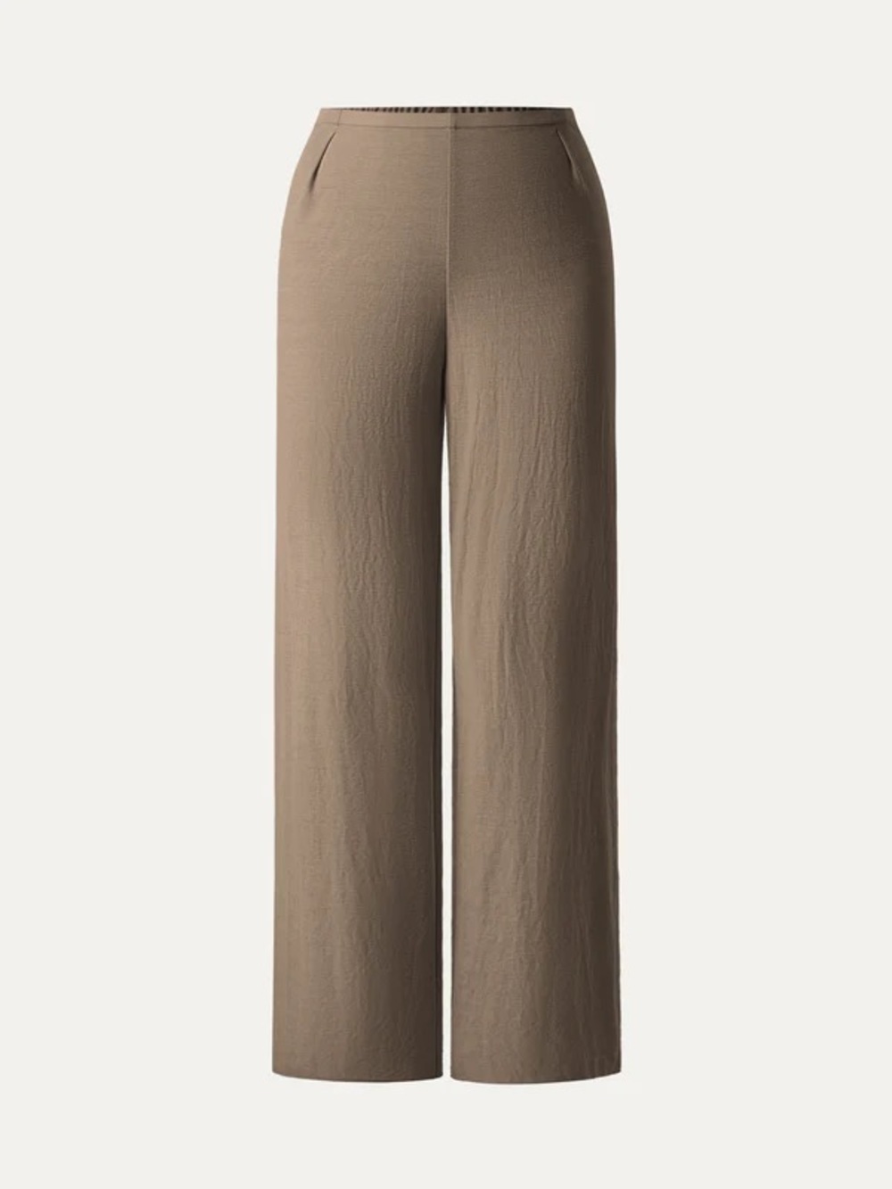 Wrinkle-resistant cotton linen mid rise pant